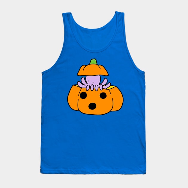 Jack O' Lantern Octopus Tank Top by saradaboru